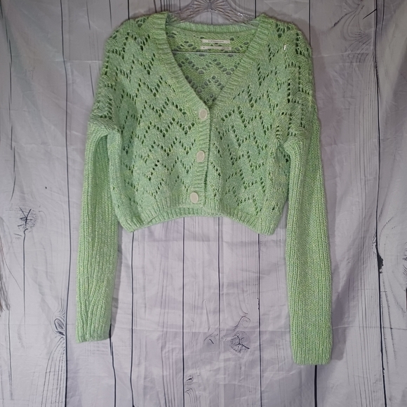 Anthropologie Open Stitch Mini Cardigan Sweater - Picture 1 of 13